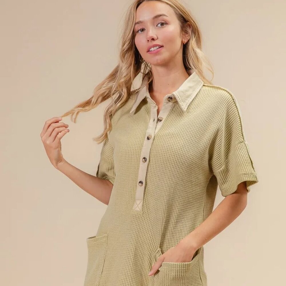 BiBi Dip Dye Mineral Washed Knit Dress